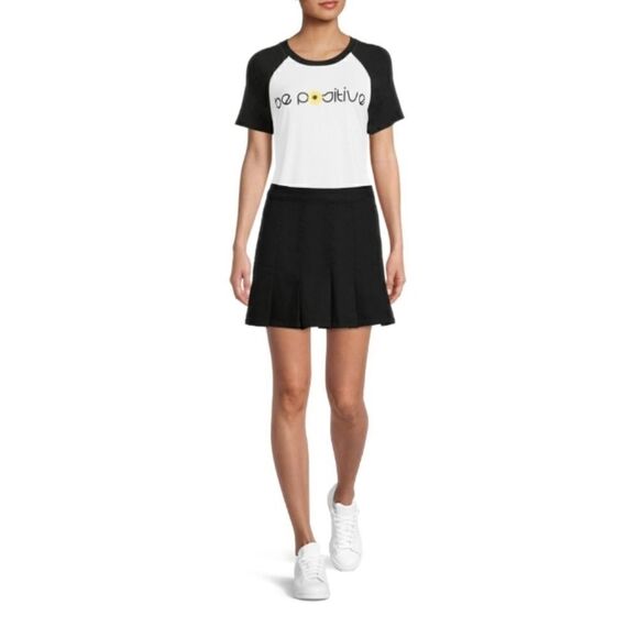 Womens Pleated  Denim School Girl Mini Skirt - Picture 3 of 6